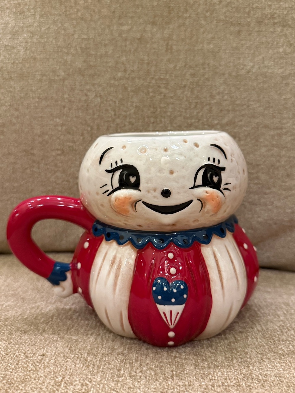 Johanna Parker Fourth 4th of July Carnival Cottage Mug Moon Heart Design New